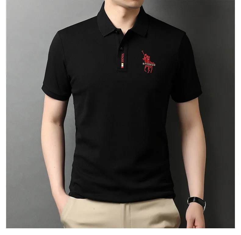 2022summer New Polo Shirt Men's Business Gentleman Embroidered Lapel Breathable Short-Sleeved T-shirt Men's Wholesale