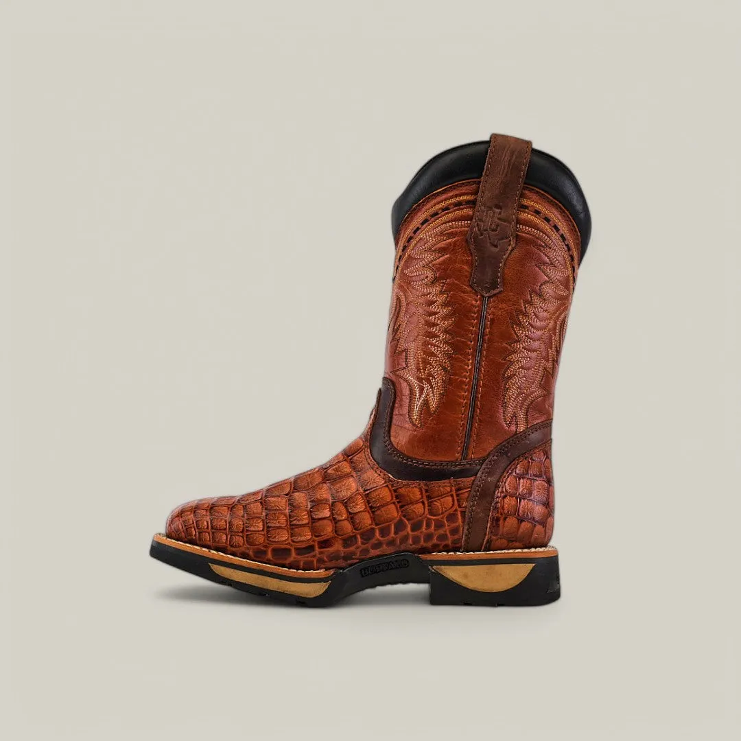 Alligator Print Cogñac Composite Toe - E6022