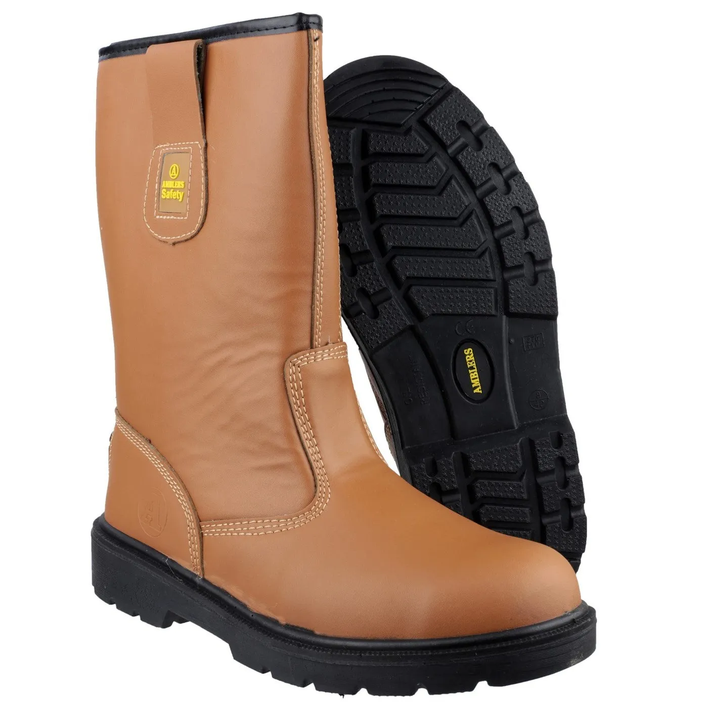 Amblers Safety FS124 Water Resistant Pull on Safety Rigger Boot S3 Tan