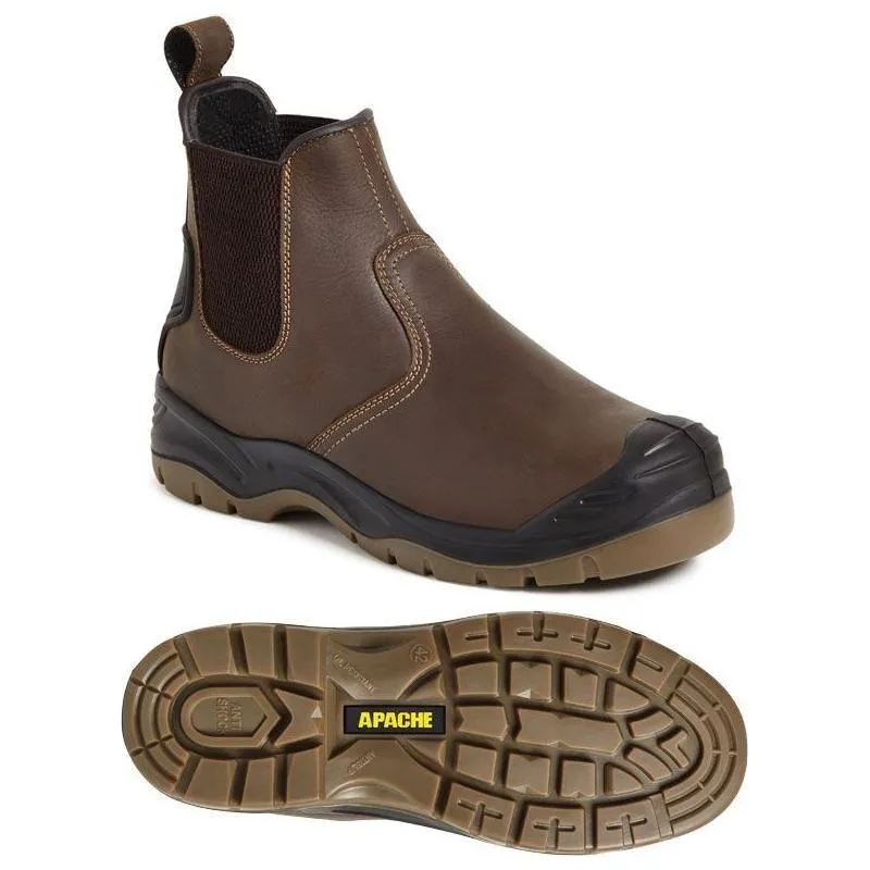 Apache AP715SM Safety S3 Dealer Boot - Brown
