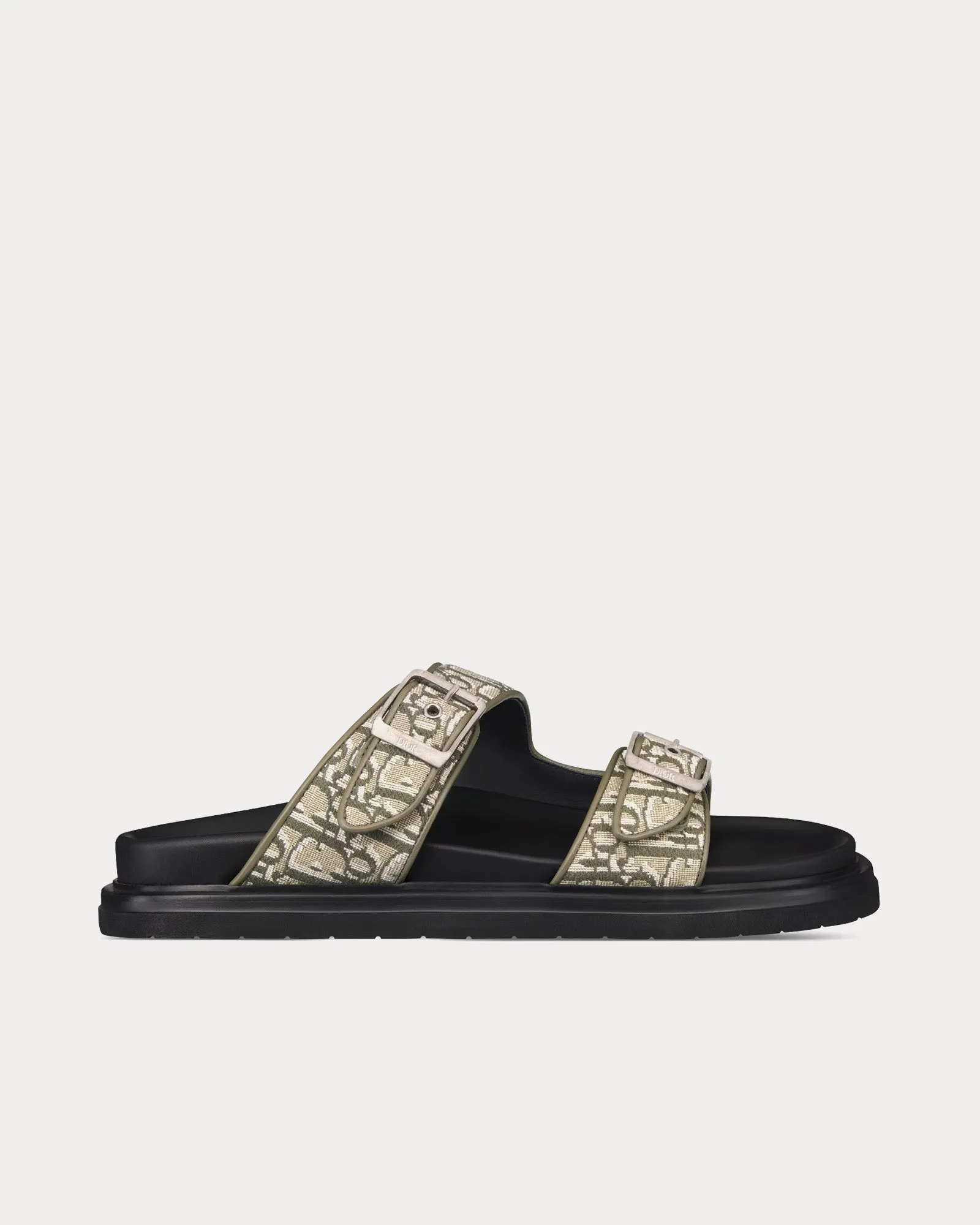 Aqua Khaki Dior Oblique Jacquard Sandals