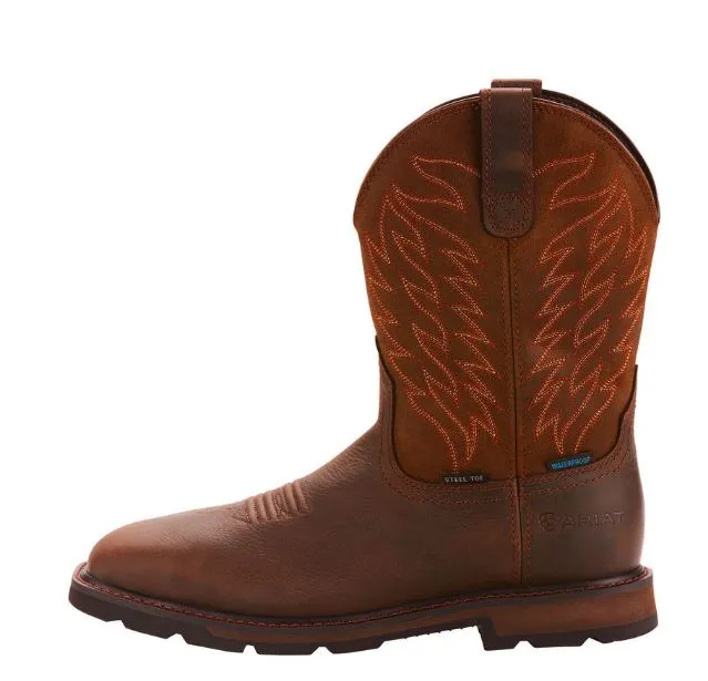 Ariat Men's Groundbreaker H2O Steel Toe EH WP Square Toe Work Boot 10024992
