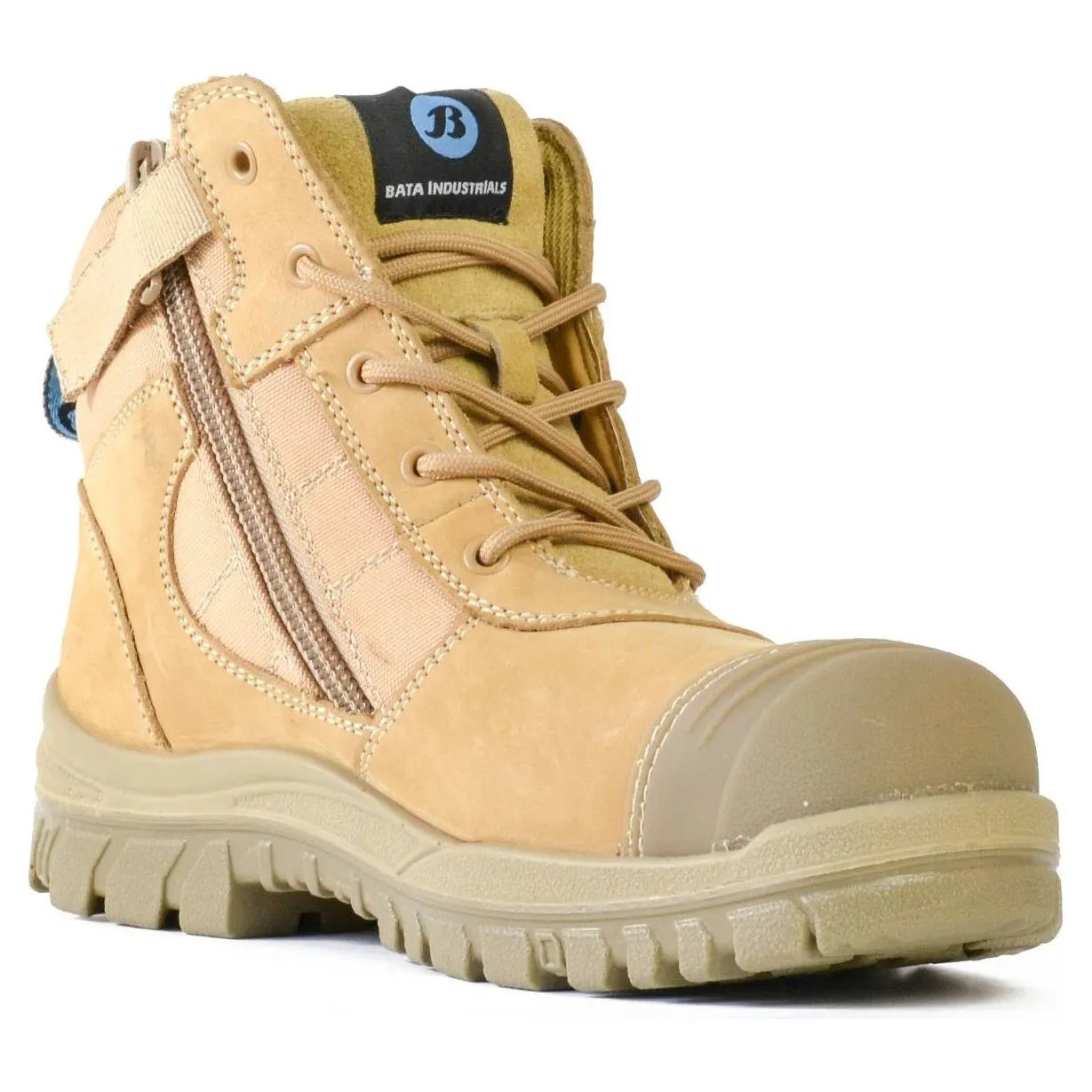 Bata Zippy Wheat Steel Cap Zip Sided Safety Boot With Toe Cap (804-88841) (Pre Order)