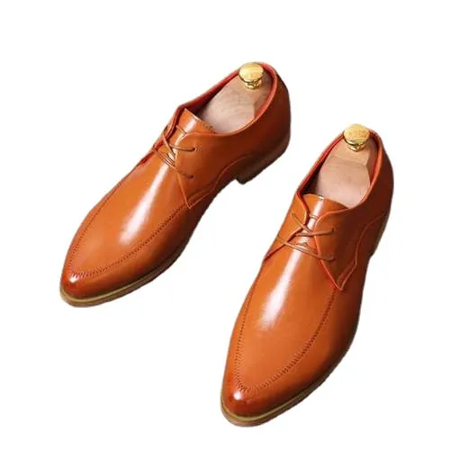 British retro pointed business casual leather shoes