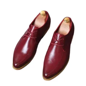 British retro pointed business casual leather shoes