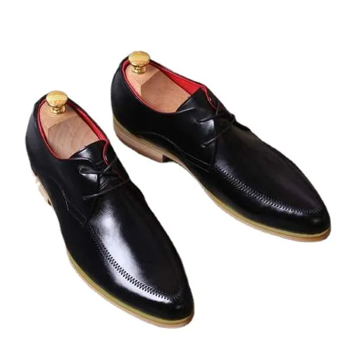 British retro pointed business casual leather shoes