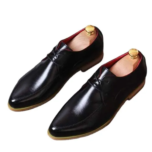 British retro pointed business casual leather shoes