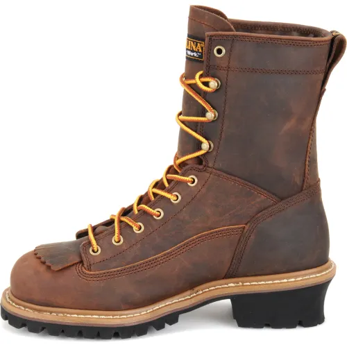 Carolina Men's Spruce 8" Stl Toe Waterproof Logger Work Boot - Brown - CA9824