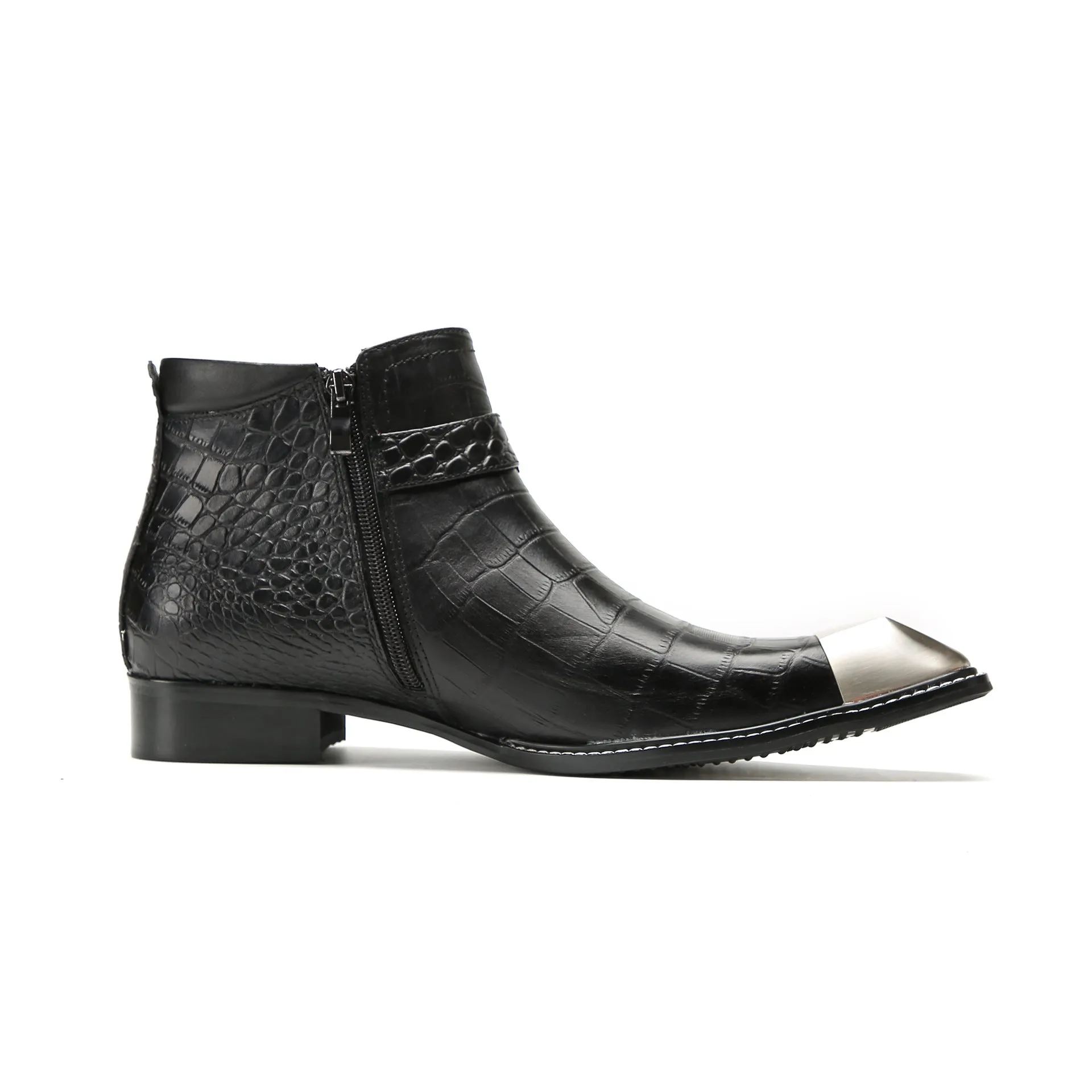 Chelsea boots men's British retro soft leather boots cowhide thick-soled short boots winter plus velvet warm mid-top Martin boots