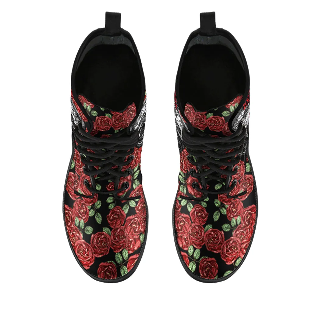 Day of the Dead Women's Vegan Leather Combat Boots