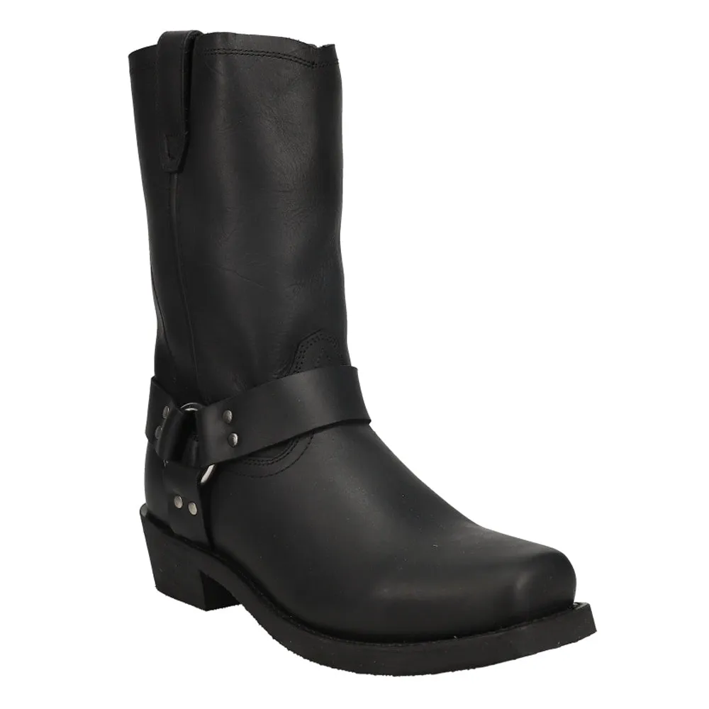 Dean Harness Square Toe Pull On Motorcycle Cowboy Boots