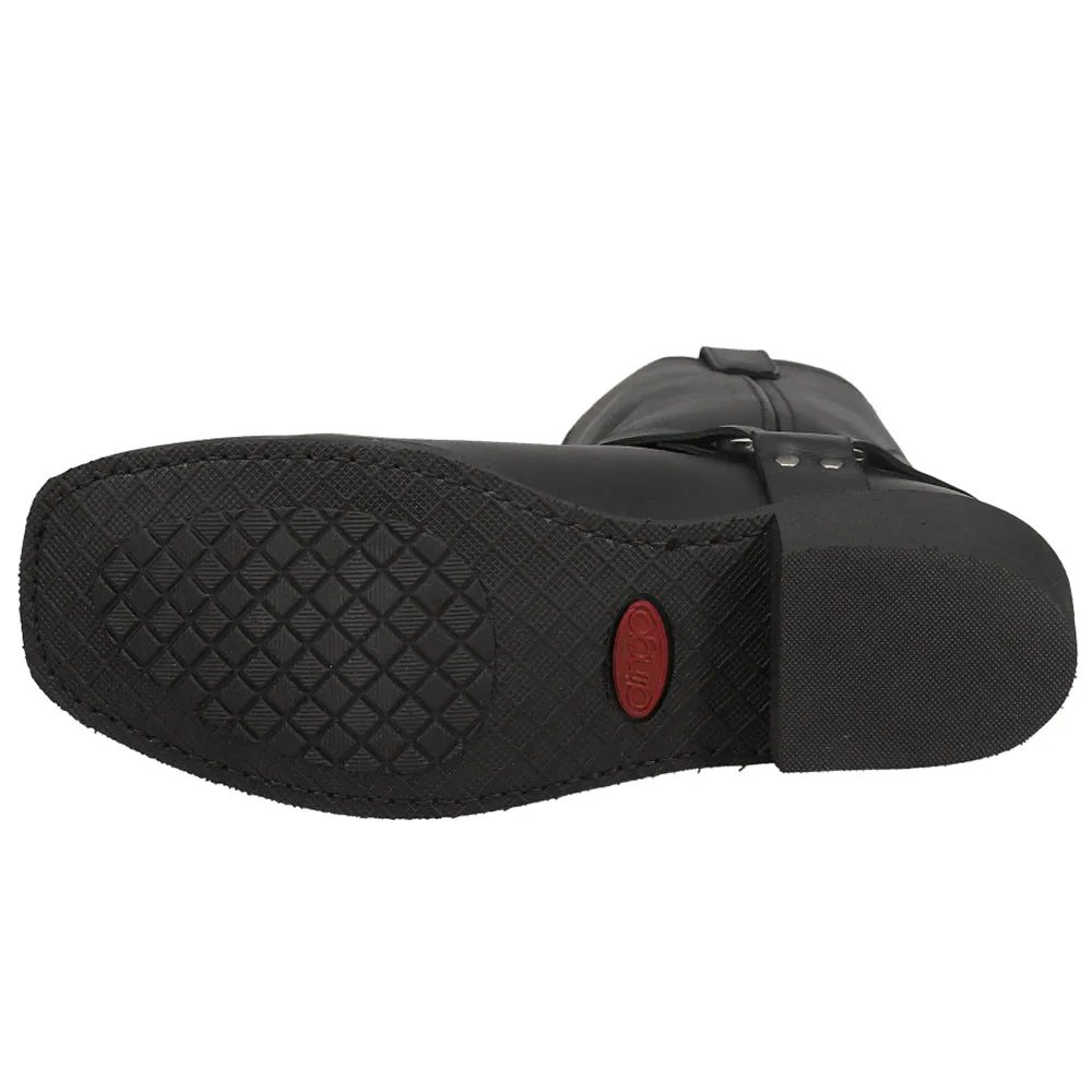 Dean Harness Square Toe Pull On Motorcycle Cowboy Boots