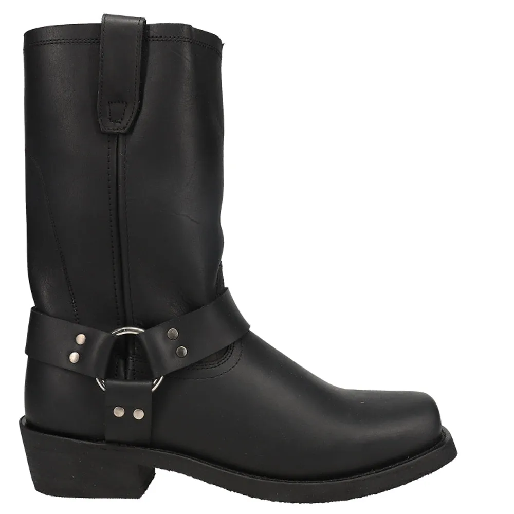 Dean Harness Square Toe Pull On Motorcycle Cowboy Boots