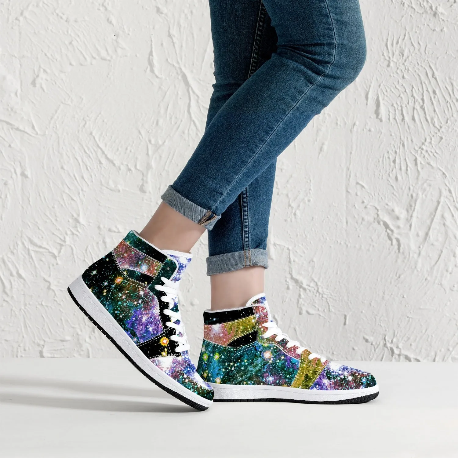 Ekhi Psychedelic Split-Style High-Top Sneakers