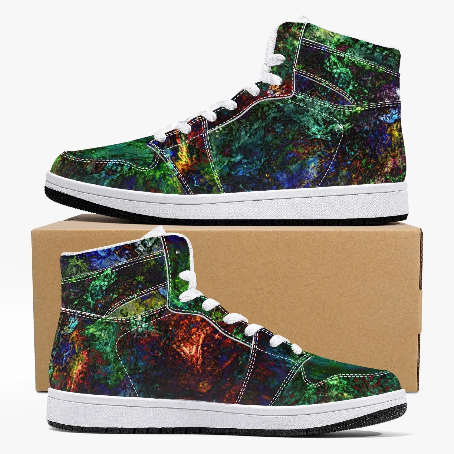 Epsilon Psychedelic Split-Style High-Top Sneakers