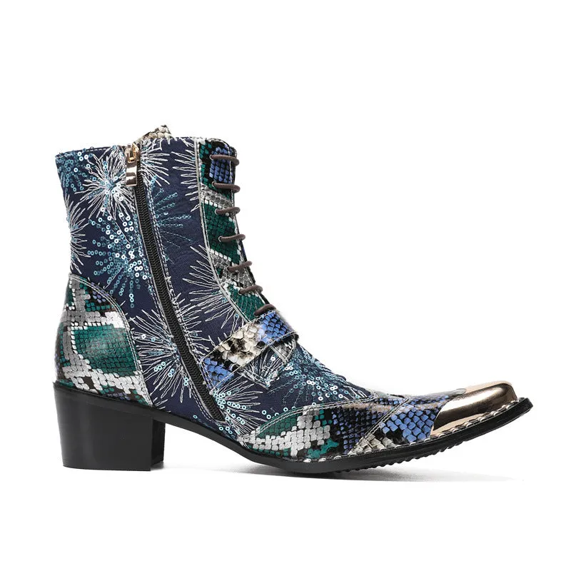 Fashionable cowhide Chelsea boots for men, foreign trade autumn and winter boots, pointed-toe British Martin boots, men's high-top short boots, suit leather shoes