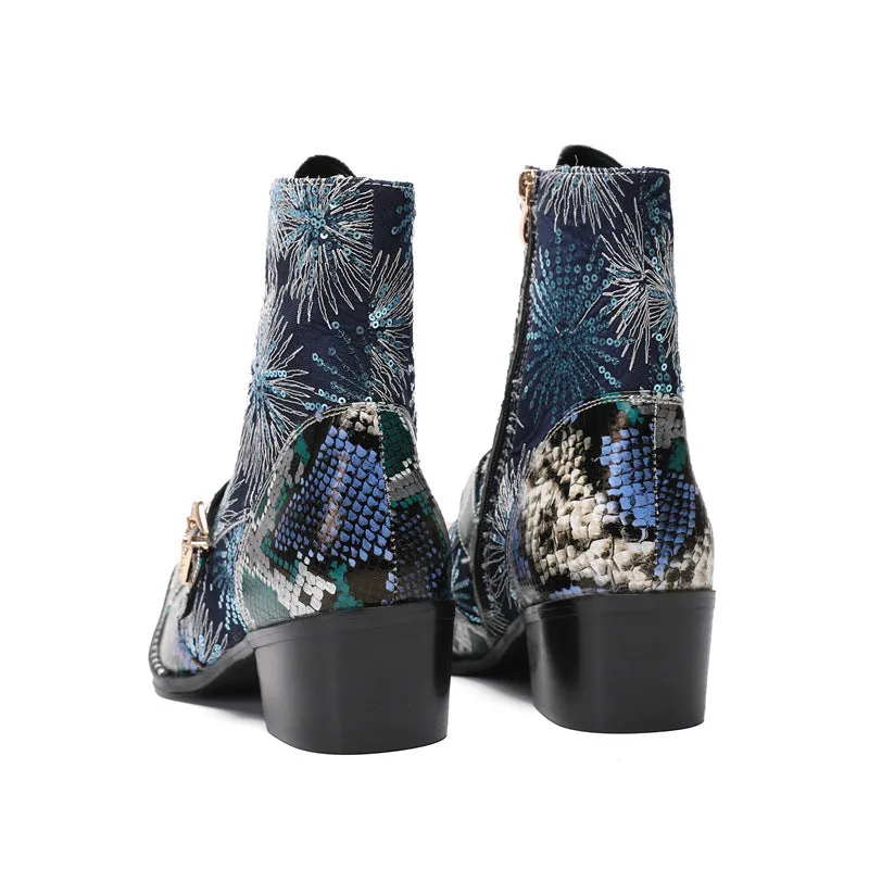 Fashionable cowhide Chelsea boots for men, foreign trade autumn and winter boots, pointed-toe British Martin boots, men's high-top short boots, suit leather shoes