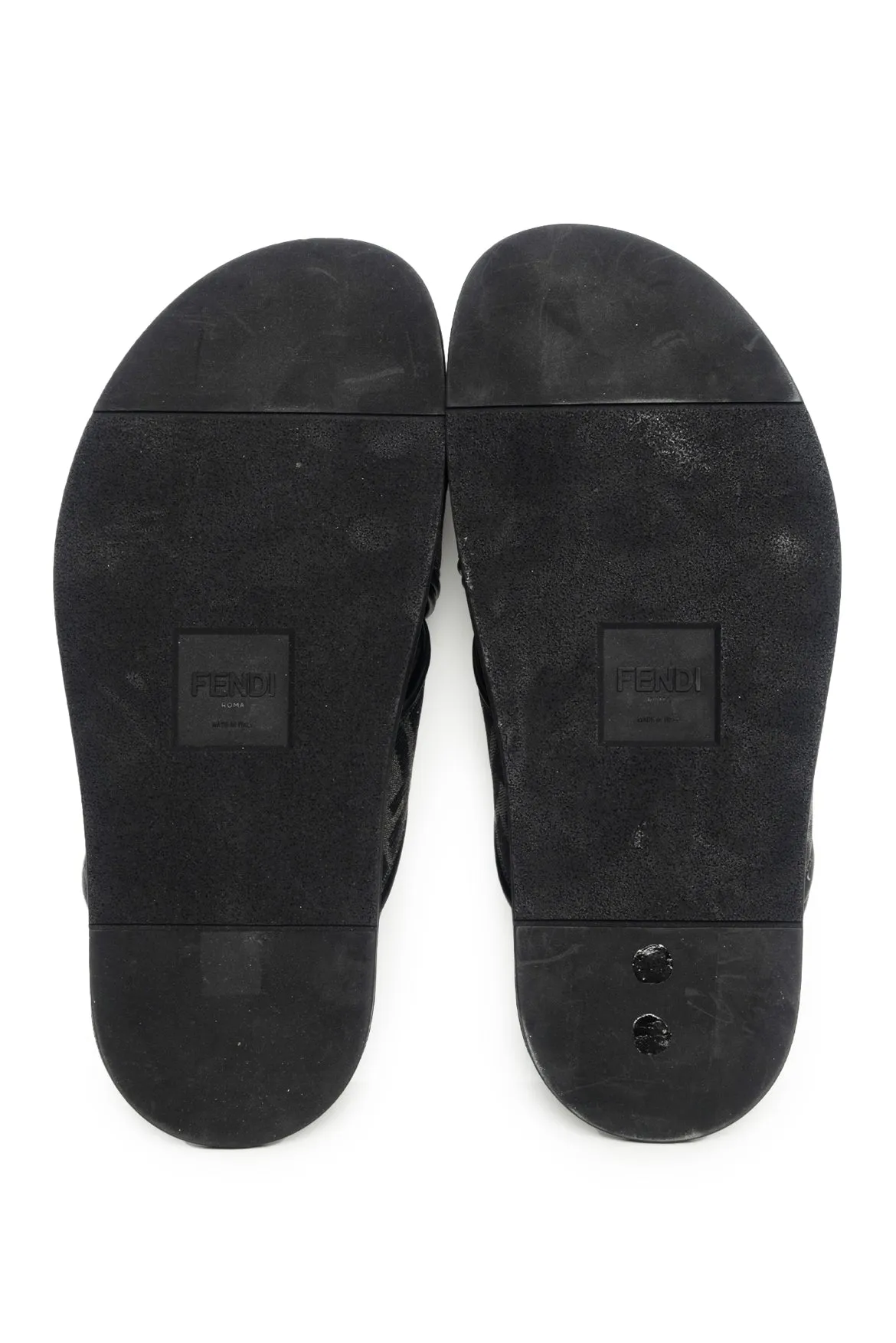 Fendi Men's Size 6 Zucca FF Logo Jacquard Slide Sandals