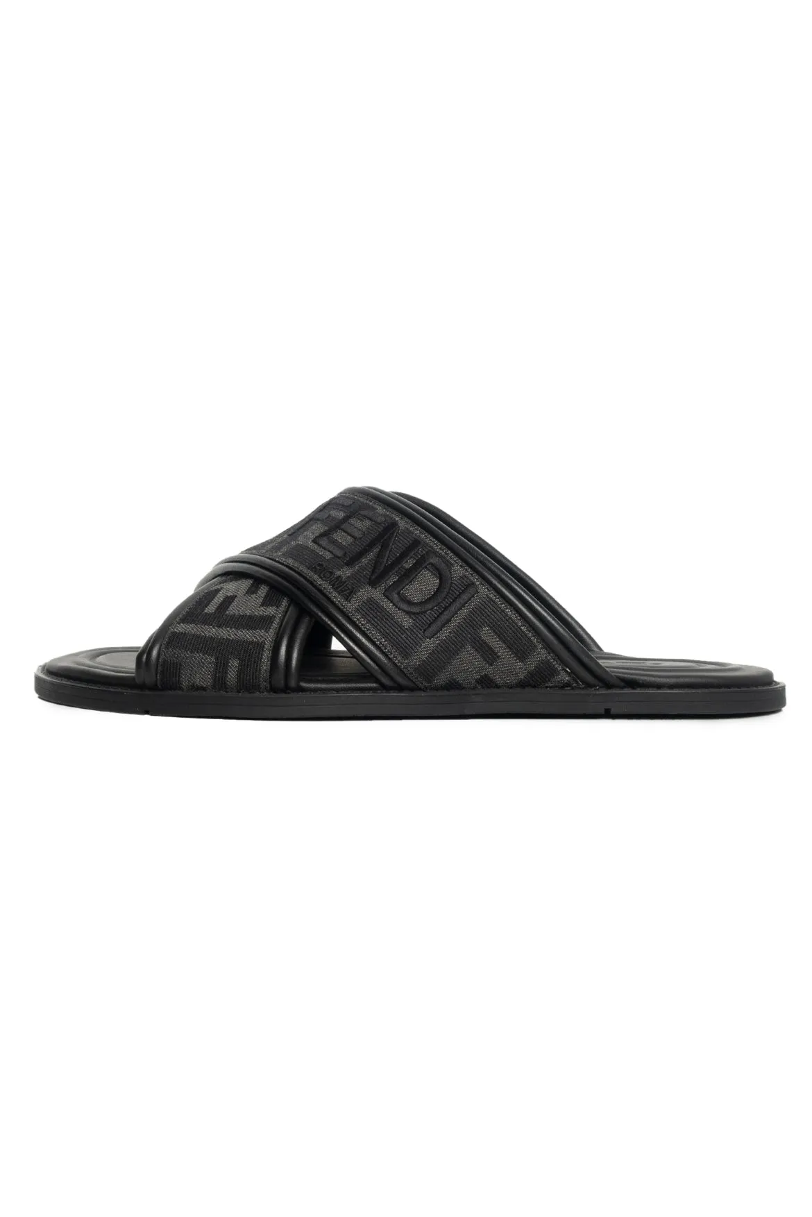 Fendi Men's Size 6 Zucca FF Logo Jacquard Slide Sandals