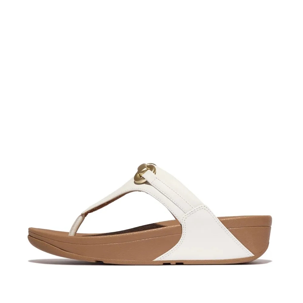 FitFlop Lulu Chunky Snaffle Leather Sandals - Urban White