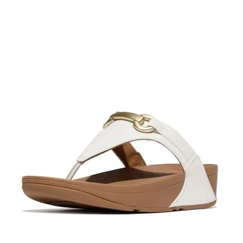 FitFlop Lulu Chunky Snaffle Leather Sandals - Urban White