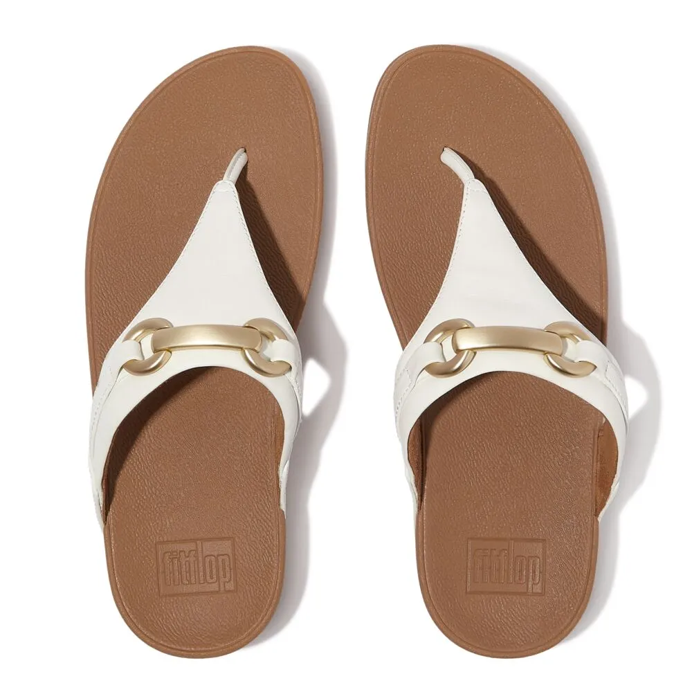 FitFlop Lulu Chunky Snaffle Leather Sandals - Urban White