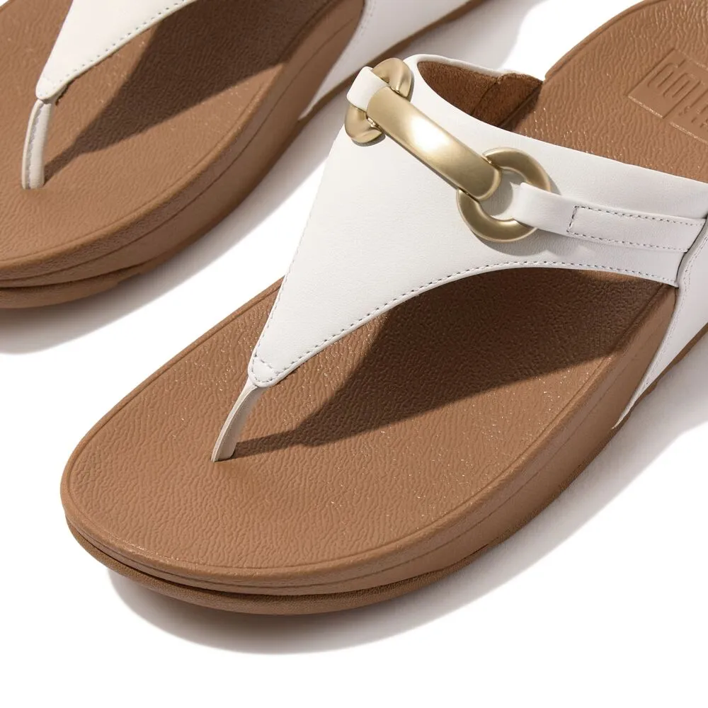 FitFlop Lulu Chunky Snaffle Leather Sandals - Urban White