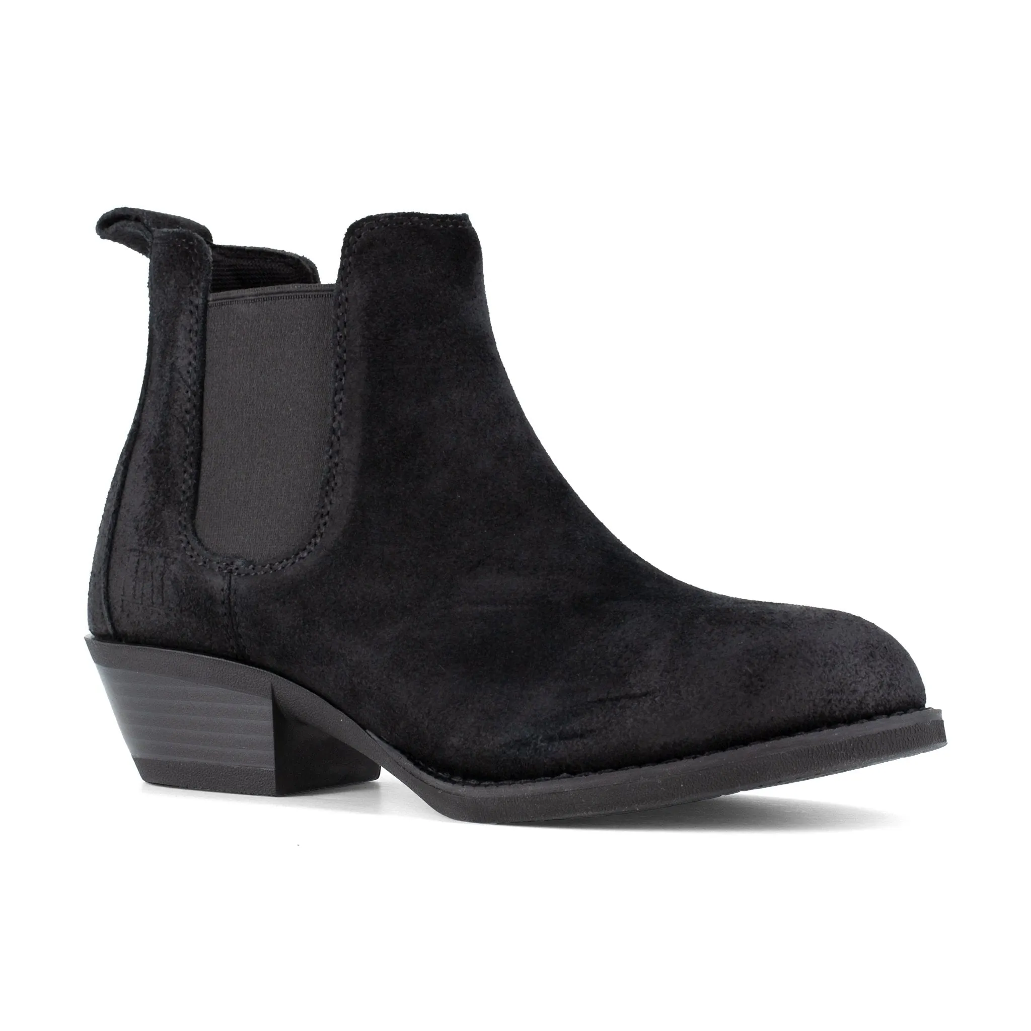 Frye Women's 5" Black Crafted Round Steel Toe Chelsea Work Boot