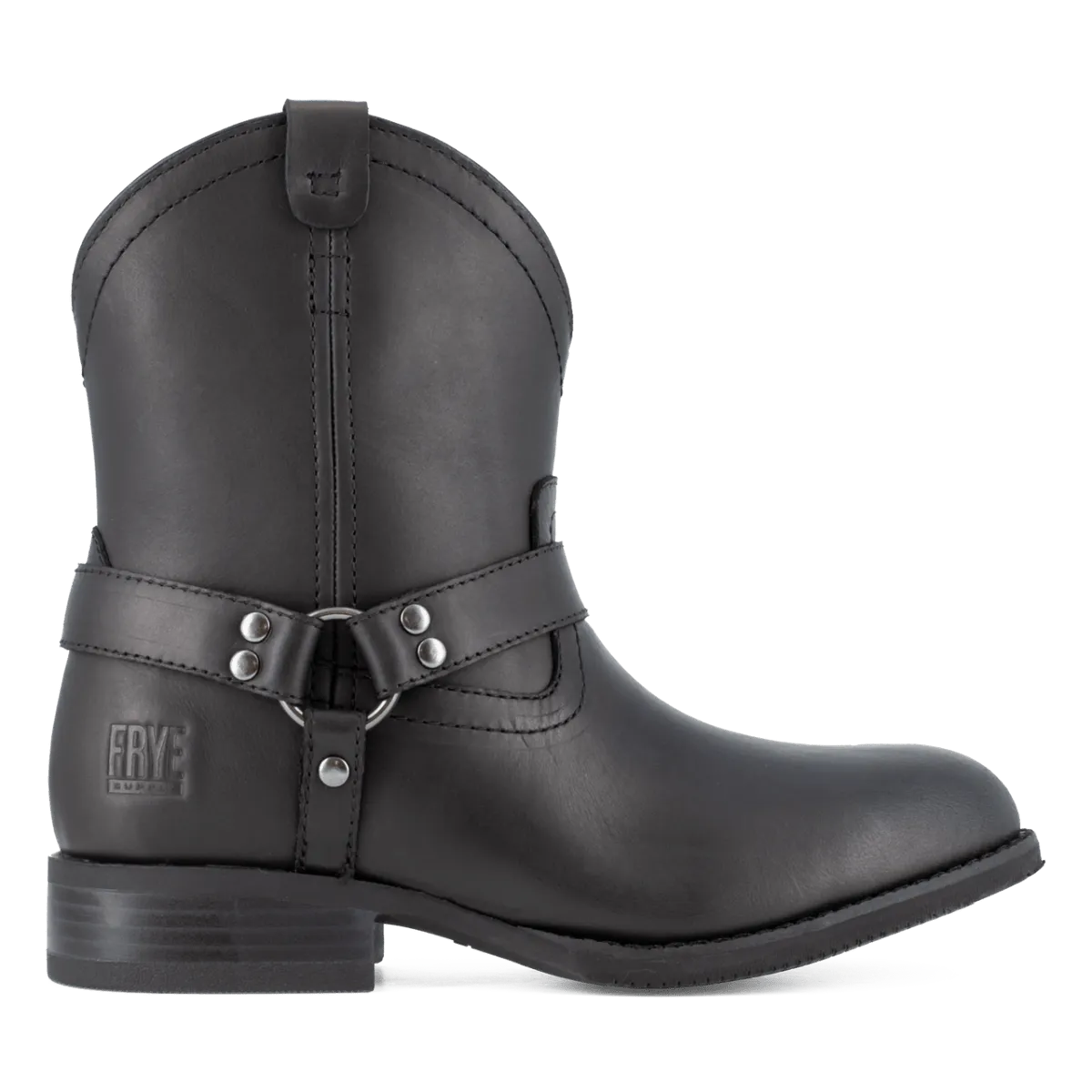 Frye Women's 8" Black Round Steel Toe Harness Work Boot