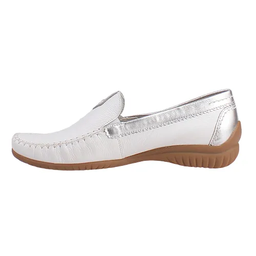 Gabor Ladies Leather Moccasins - 66.090.50 - White