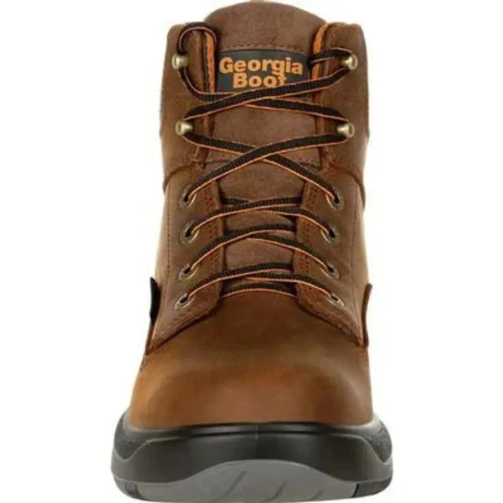 Georgia Boot Flx Point Men's Waterproof Composite Toe Work Boots G6644 In Brown