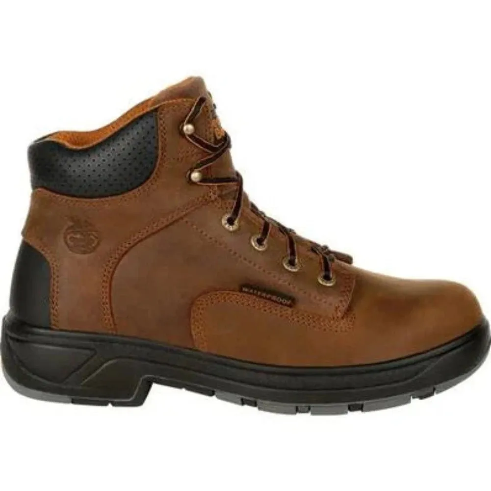 Georgia Boot Flx Point Men's Waterproof Work Boots G6544 In Brown