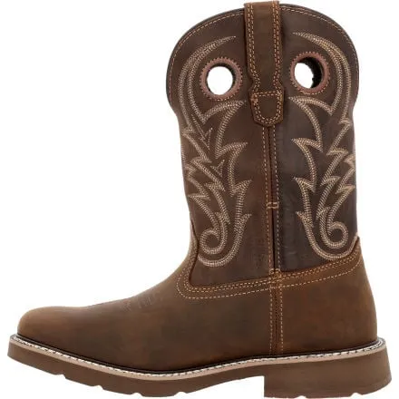 Georgia Boot Men's 11" Core 37 Western Steel Toe Waterproof Pull-On Work Boot