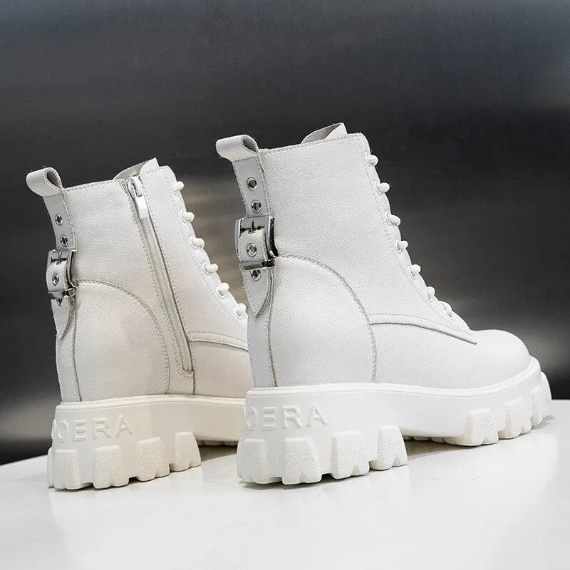Handmade Genuine Leather Boots | Ankle Boots | Women Leather Shoes | Lace Up Casual Shoes | Short Booties | Military Boots | Leather Boots