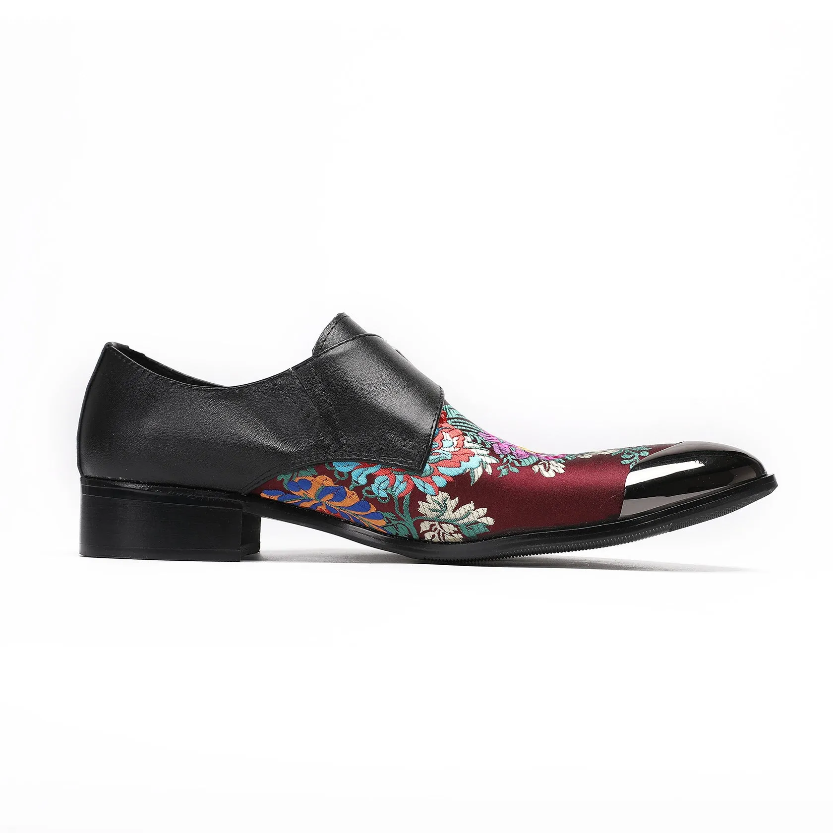Italian handmade leather shoes men's printed British leather cowhide shoes business dress leather shoes banquet trendy men's shoes low