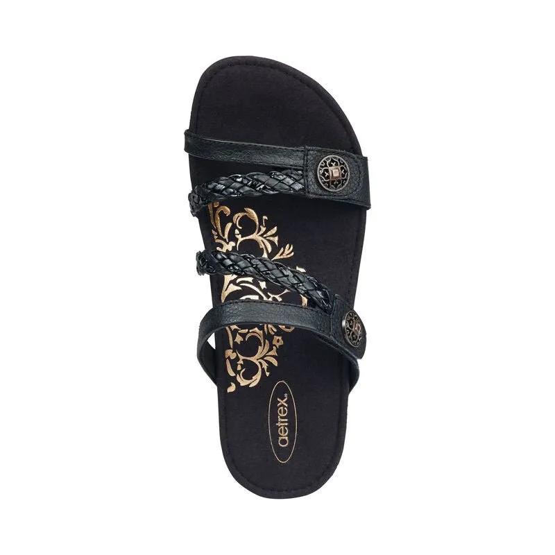 Janey Braided Slide Black
