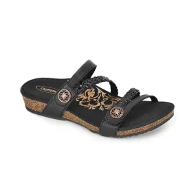 Janey Braided Slide Black
