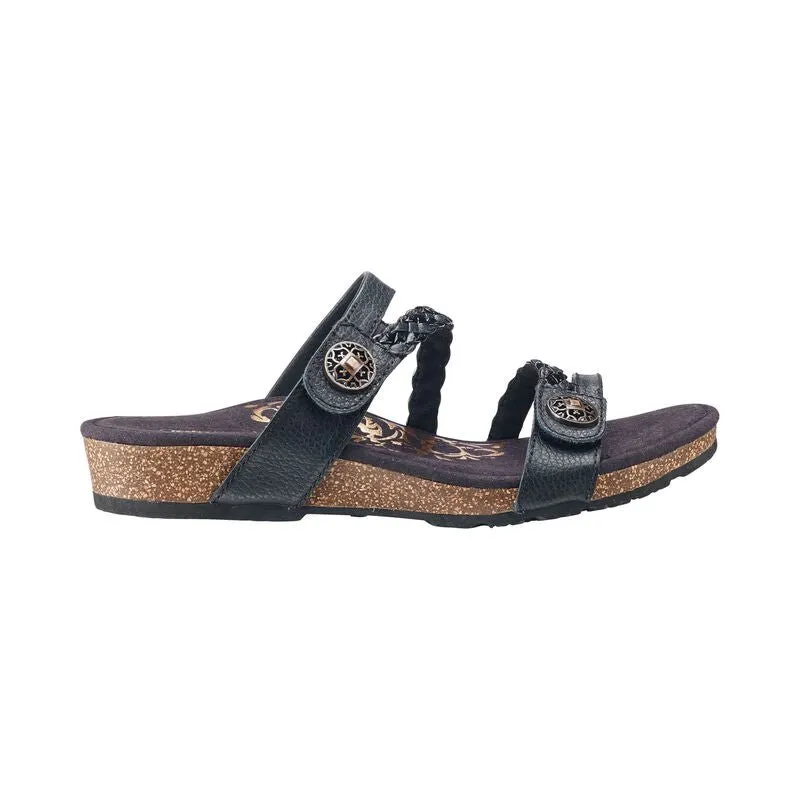 Janey Braided Slide Black