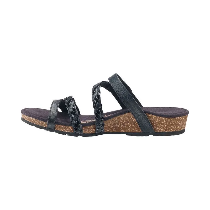 Janey Braided Slide Black