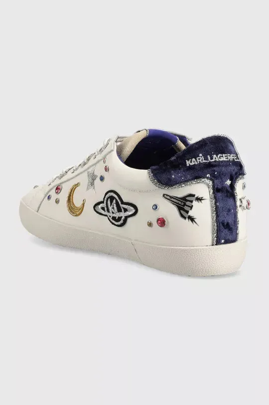 KARL LAGERFELD SKOOL SNEAKERS  IN WHITE