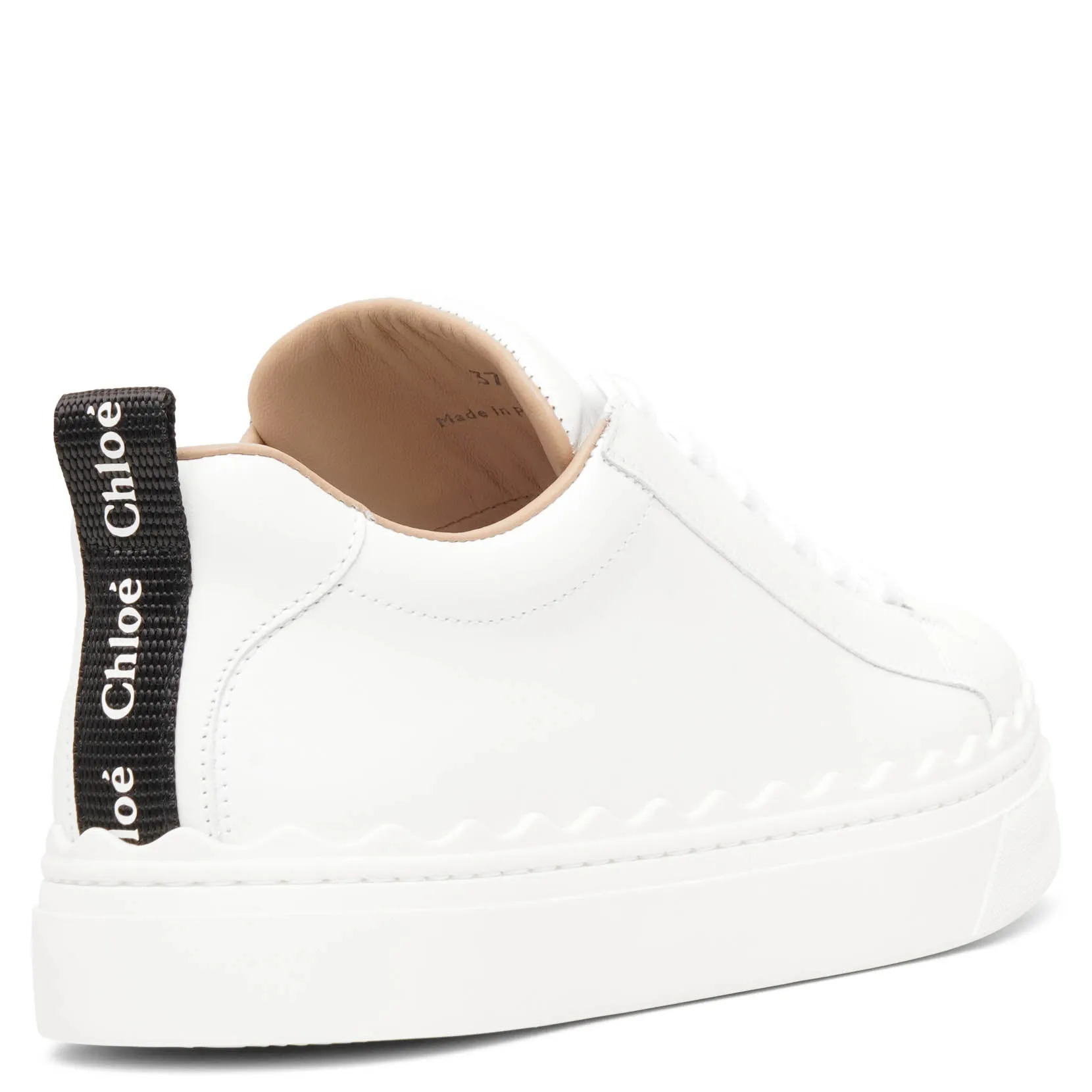 Lauren white leather sneakers