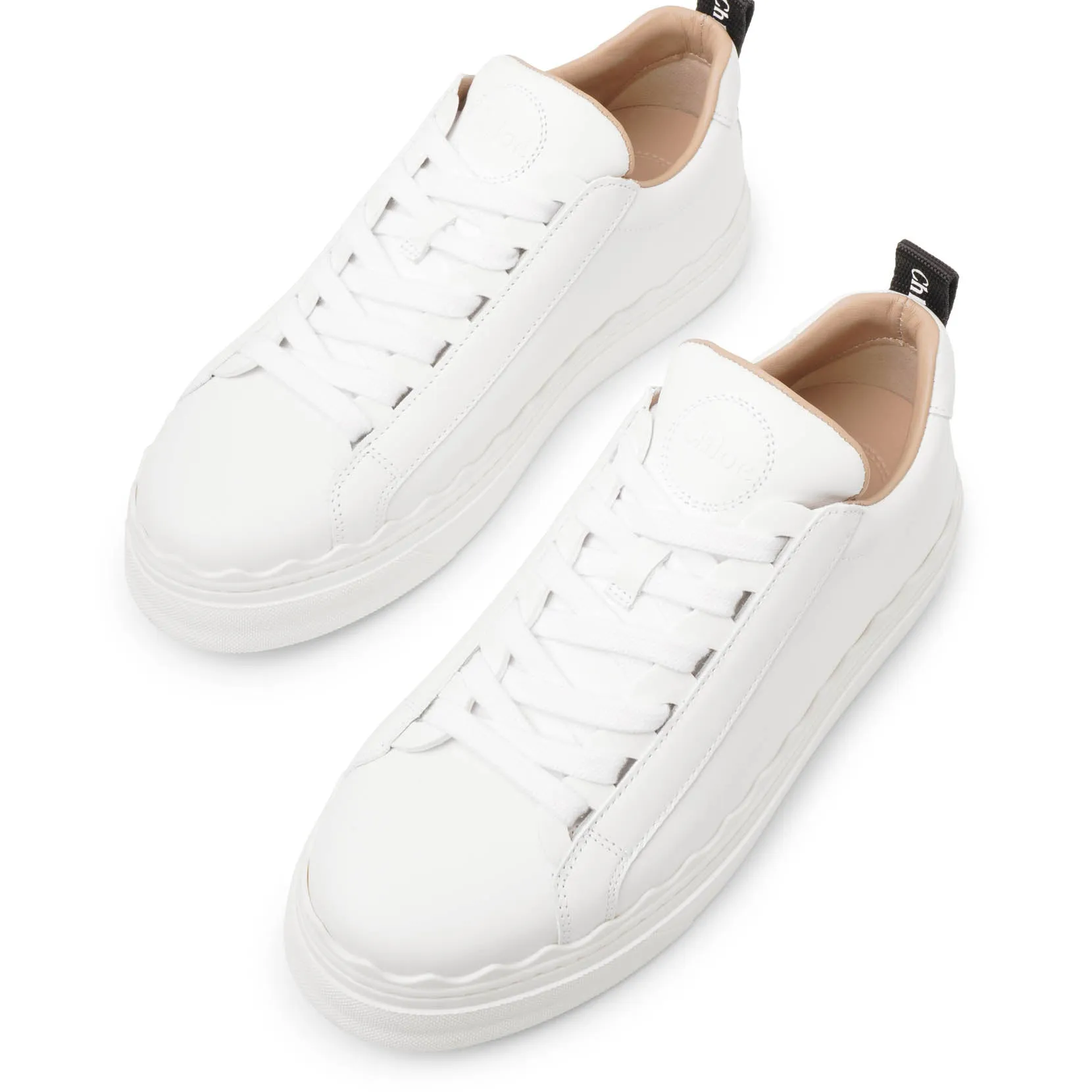 Lauren white leather sneakers