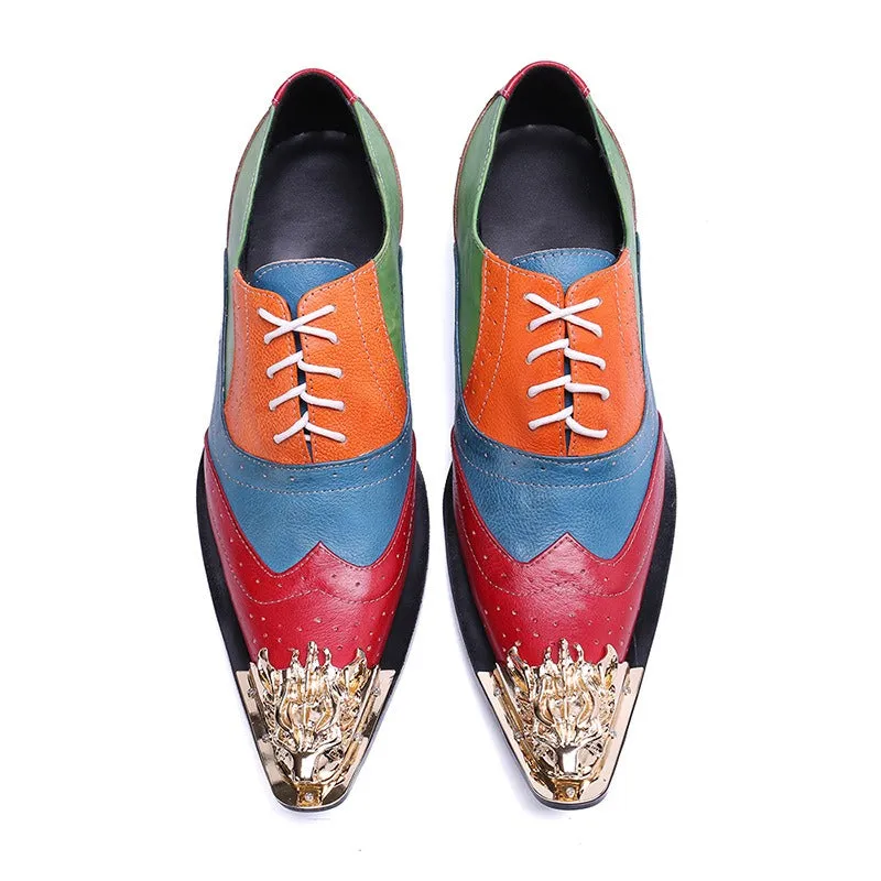 new men's shoes spring formal leather shoes men's genuine leather heightening business men's lace-up British pointed-toe wedding shoes