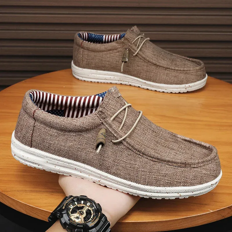 Patriotic slip on boat shoes loafers