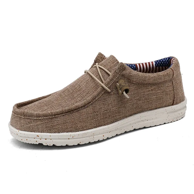 Patriotic slip on boat shoes loafers