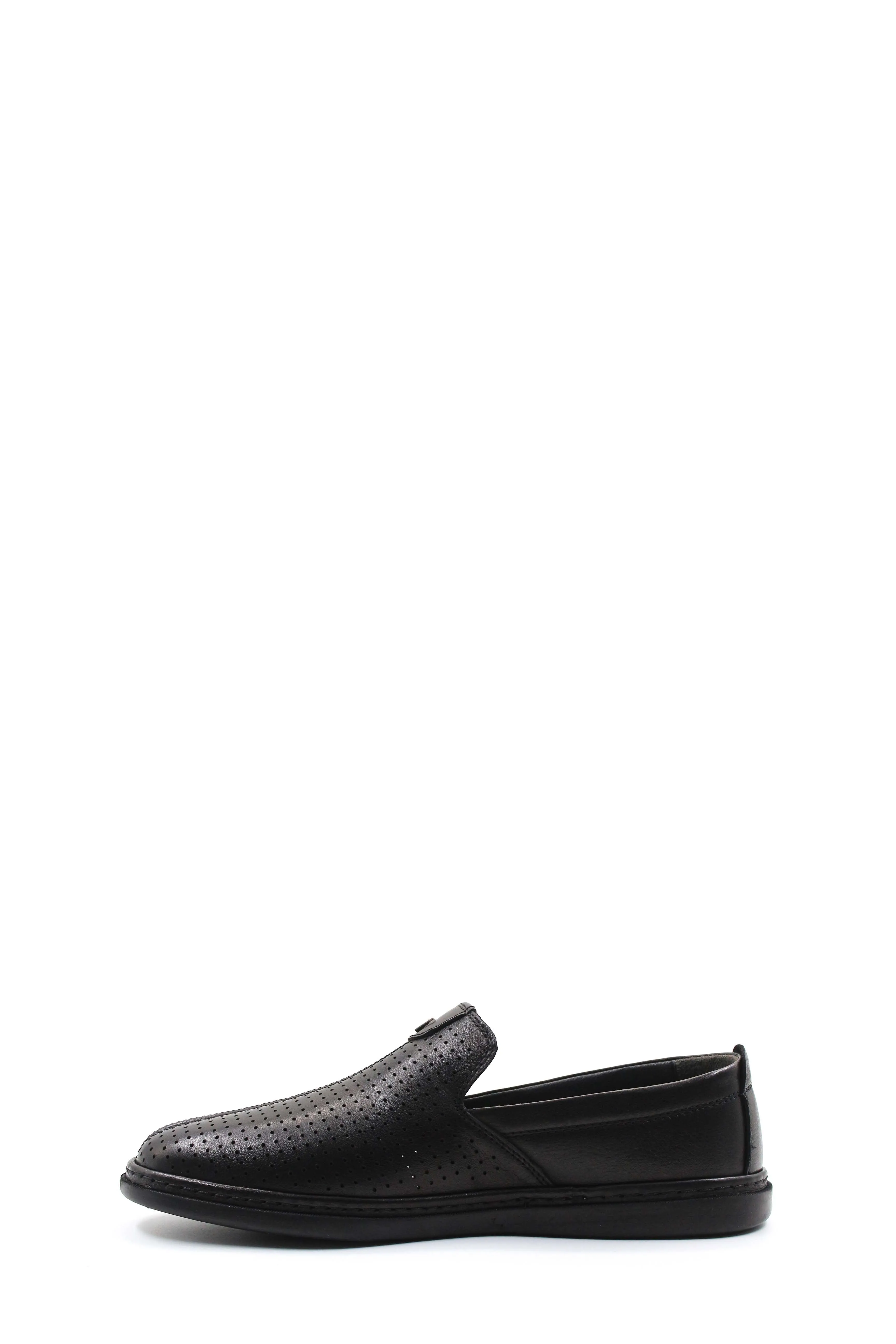 Perforated Black Slip-Ons-Wessi