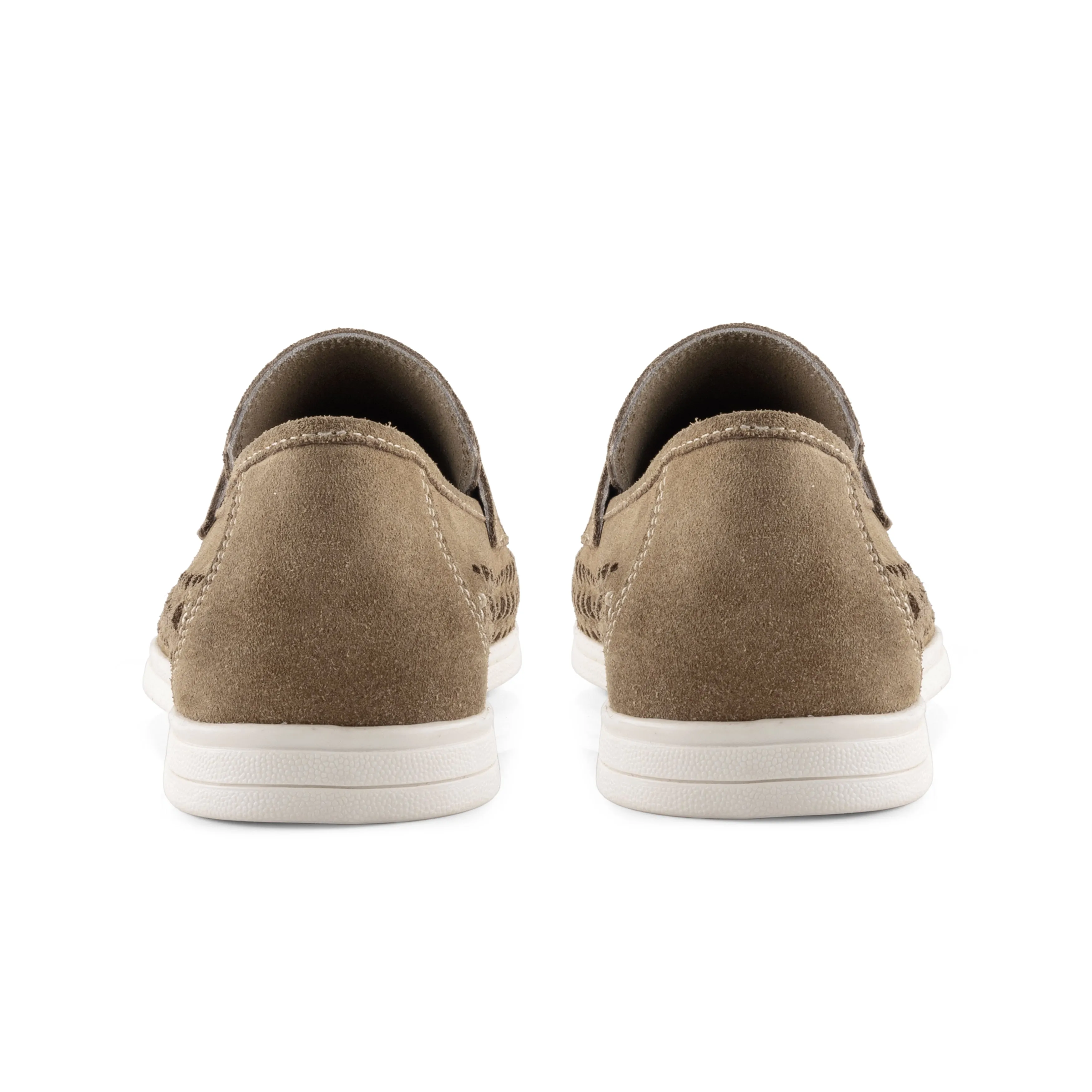 Perth Suede Leather Woven Loafer - Butter Brown