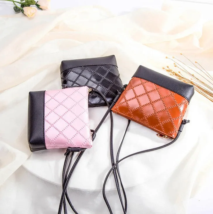 Popular new style women's bag single shoulder crossbody bag embossed rhombus retro bucket bag