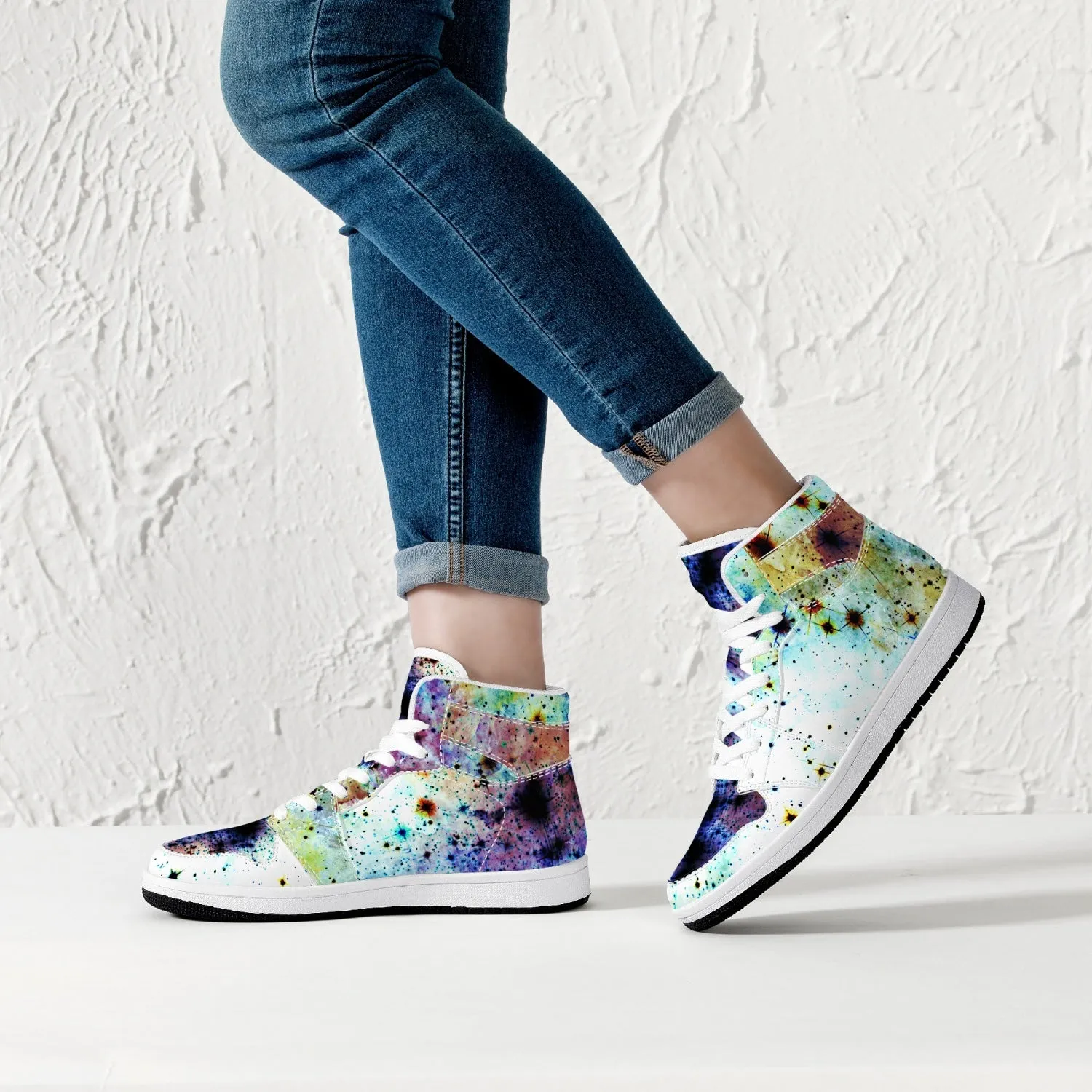 Regail Psychedelic Split-Style High-Top Sneakers