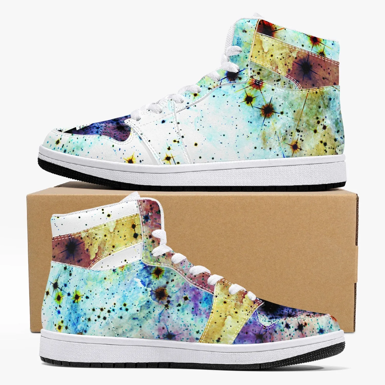 Regail Psychedelic Split-Style High-Top Sneakers